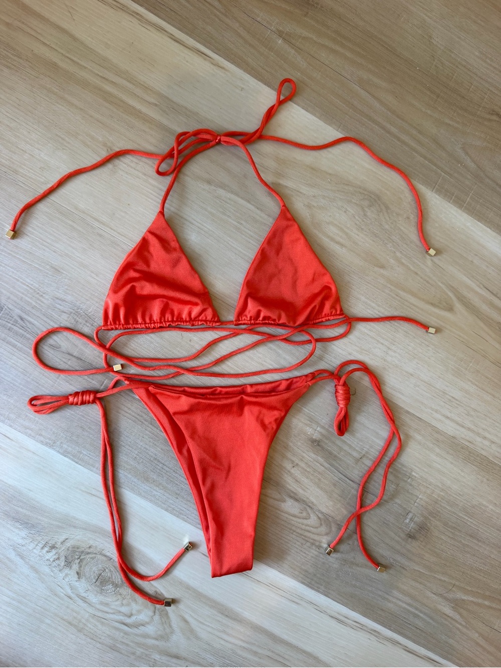 Sommer swim bikini in chili red, size Small, New with tags!